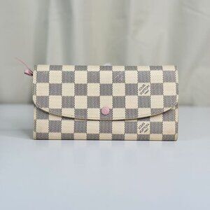 Louis Vuitton Damier Azur Wallet with Classic Checkerboard Design